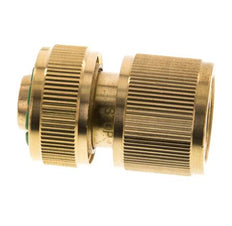 Messing GARDENA Style Schlauchverbinder 13 mm (1/2") Wasserstop