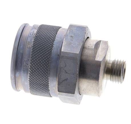 Stahl-Hydraulik-Kupplungsstecker 8 mm L Schneidring ISO 14540/8434-1 D M32 x 3