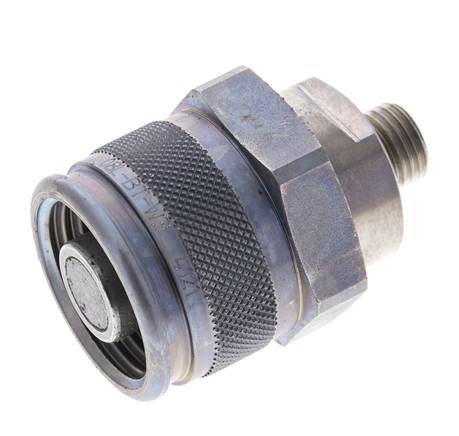 Stahl-Hydraulik-Kupplungsstecker 8 mm L Schneidring ISO 14540/8434-1 D M32 x 3