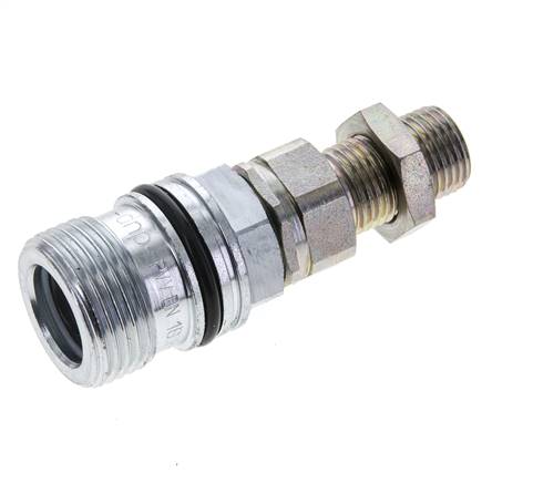 Stahl DN 10 Hydraulikkupplung Muffe 10 mm L Druckring Schott ISO 14541/8434-1 D M28 x 2