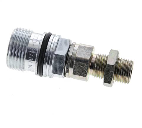 Stahl DN 10 Hydraulikkupplung Muffe 10 mm L Druckring Schott ISO 14541/8434-1 D M28 x 2
