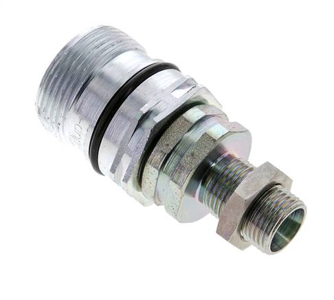 Stahl DN 12,5 Hydraulikkupplung Muffe 12 mm L Druckring Schott ISO 14541/8434-1 D M36 x 2