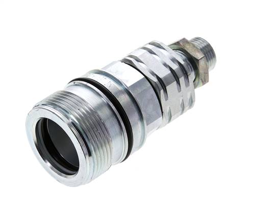 Stahl DN 20 Hydraulikkupplung Muffe 12 mm L Druckring Schottwand ISO 14541/8434-1 D M42 x 2