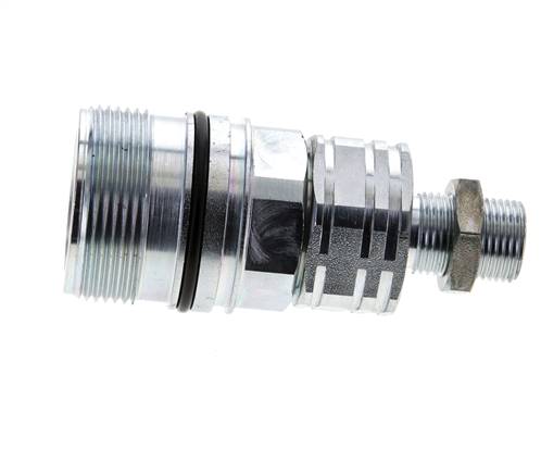 Stahl DN 20 Hydraulikkupplung Muffe 12 mm L Druckring Schottwand ISO 14541/8434-1 D M42 x 2