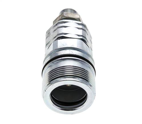 Stahl DN 20 Hydraulikkupplung Muffe 12 mm L Druckring Schottwand ISO 14541/8434-1 D M42 x 2