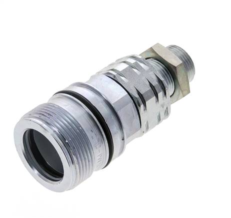 Stahl DN 20 Hydraulikkupplung Muffe 15 mm L Druckring Schott ISO 14541/8434-1 D M42 x 2