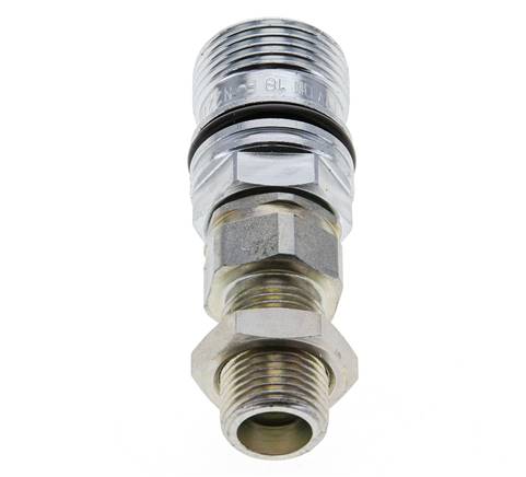 Stahl DN 10 Hydraulikkupplung Muffe 10 mm S Druckring Schottwand ISO 14541/8434-1 D M28 x 2