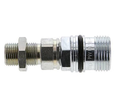Stahl DN 10 Hydraulikkupplung Muffe 10 mm S Druckring Schottwand ISO 14541/8434-1 D M28 x 2