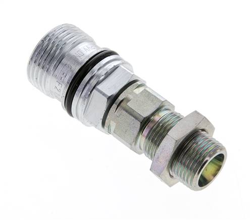 Stahl DN 10 Hydraulikkupplung Muffe 12 mm S Druckring Schottwand ISO 14541/8434-1 D M28 x 2