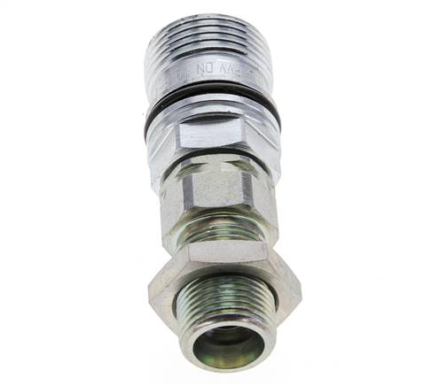 Stahl DN 10 Hydraulikkupplung Muffe 12 mm S Druckring Schottwand ISO 14541/8434-1 D M28 x 2