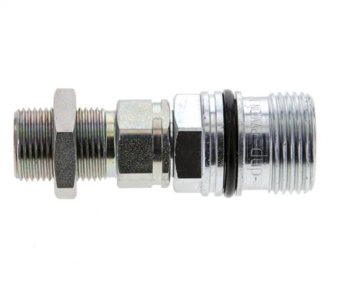 Stahl DN 10 Hydraulikkupplung Muffe 12 mm S Druckring Schottwand ISO 14541/8434-1 D M28 x 2