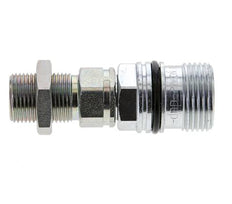 Stahl DN 10 Hydraulikkupplung Muffe 12 mm S Druckring Schottwand ISO 14541/8434-1 D M28 x 2