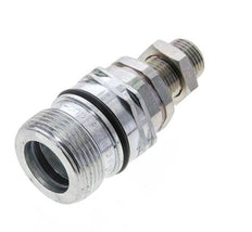 Stahl DN 12,5 Hydraulikkupplung Muffe 10 mm S Druckring Schottwand ISO 14541/8434-1 D M36 x 2