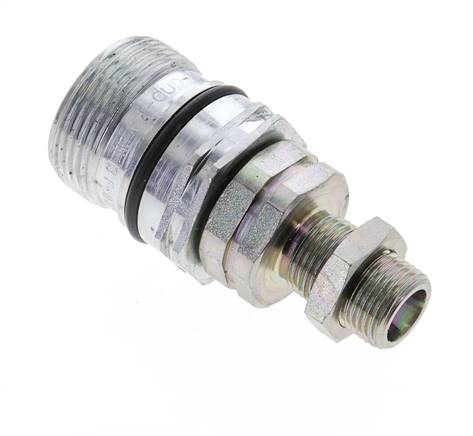 Stahl DN 12,5 Hydraulikkupplung Muffe 10 mm S Druckring Schottwand ISO 14541/8434-1 D M36 x 2