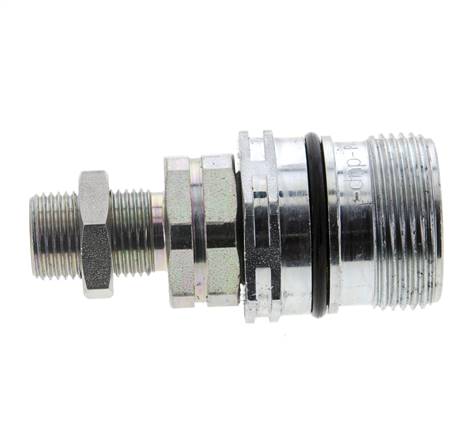Stahl DN 12,5 Hydraulikkupplung Muffe 10 mm S Druckring Schottwand ISO 14541/8434-1 D M36 x 2