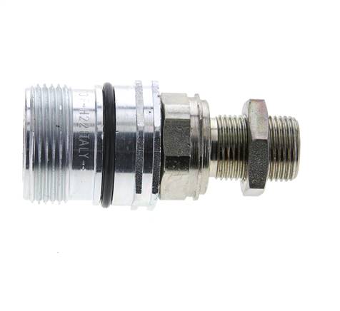 Stahl DN 12,5 Hydraulikkupplung Muffe 12 mm S Druckring Schottwand ISO 14541/8434-1 D M36 x 2