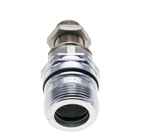Stahl DN 12,5 Hydraulikkupplung Muffe 12 mm S Druckring Schottwand ISO 14541/8434-1 D M36 x 2