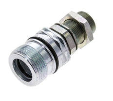 Stahl DN 12,5 Hydraulikkupplung Muffe 16 mm S Druckring Schottwand ISO 14541/8434-1 D M36 x 2