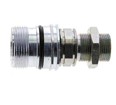 Stahl DN 12,5 Hydraulikkupplung Muffe 16 mm S Druckring Schottwand ISO 14541/8434-1 D M36 x 2