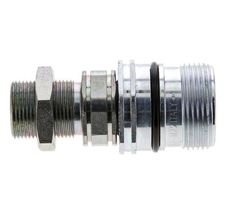 Stahl DN 12,5 Hydraulikkupplung Muffe 16 mm S Druckring Schottwand ISO 14541/8434-1 D M36 x 2