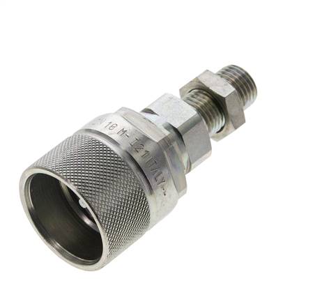 Stahl DN 10 Hydraulikkupplung Stopfen 8 mm L Druckring Schottwand ISO 14541/8434-1 D M28 x 2