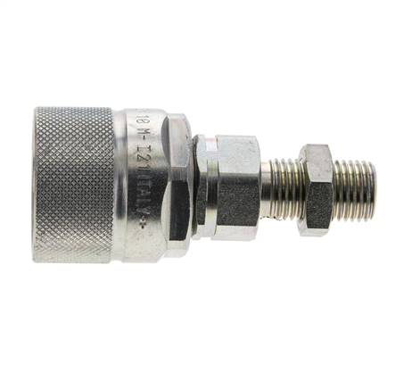 Stahl DN 10 Hydraulikkupplung Stopfen 8 mm L Druckring Schottwand ISO 14541/8434-1 D M28 x 2