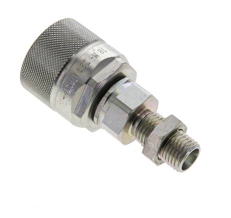 Stahl DN 10 Hydraulikkupplung Stopfen 8 mm L Druckring Schottwand ISO 14541/8434-1 D M28 x 2