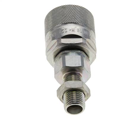 Stahl DN 10 Hydraulikkupplung Stopfen 8 mm L Druckring Schottwand ISO 14541/8434-1 D M28 x 2