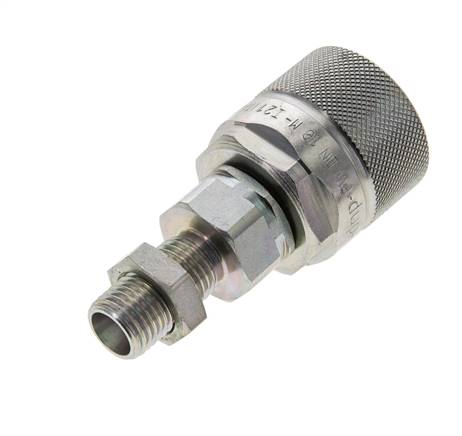 Stahl DN 10 Hydraulikkupplung Stopfen 8 mm L Druckring Schottwand ISO 14541/8434-1 D M28 x 2