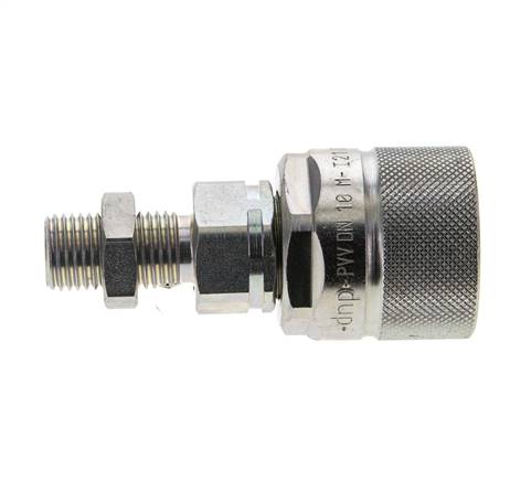 Stahl DN 10 Hydraulikkupplung Stopfen 8 mm L Druckring Schottwand ISO 14541/8434-1 D M28 x 2