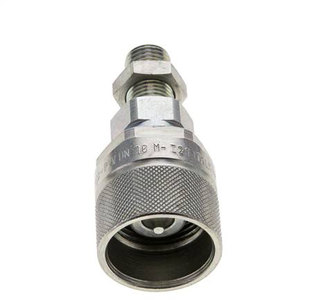 Stahl DN 10 Hydraulikkupplung Stopfen 8 mm L Druckring Schottwand ISO 14541/8434-1 D M28 x 2