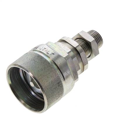 Stahl DN 12,5 Hydraulikkupplung Stopfen 10 mm L Druckring Schottwand ISO 14541/8434-1 D M36 x 2