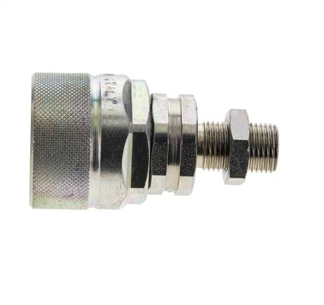 Stahl DN 12,5 Hydraulikkupplung Stopfen 10 mm L Druckring Schottwand ISO 14541/8434-1 D M36 x 2