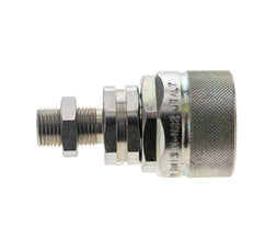 Stahl DN 12,5 Hydraulikkupplung Stopfen 10 mm L Druckring Schottwand ISO 14541/8434-1 D M36 x 2