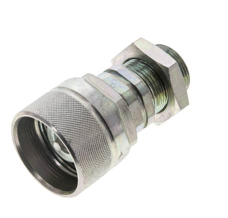 Stahl DN 12,5 Hydraulikkupplung Stopfen 18 mm L Druckring Schottwand ISO 14541/8434-1 D M36 x 2