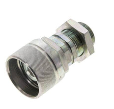 Stahl DN 12,5 Hydraulikkupplung Stopfen 18 mm L Druckring Schottwand ISO 14541/8434-1 D M36 x 2