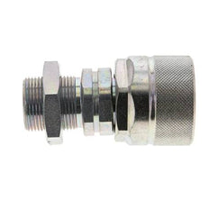 Stahl DN 12,5 Hydraulikkupplung Stopfen 18 mm L Druckring Schottwand ISO 14541/8434-1 D M36 x 2