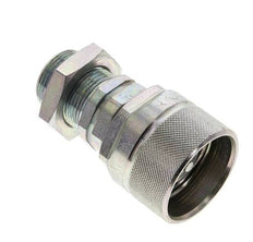 Stahl DN 12,5 Hydraulikkupplung Stopfen 18 mm L Druckring Schottwand ISO 14541/8434-1 D M36 x 2