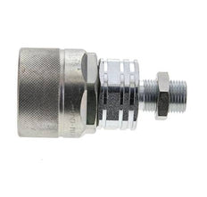 Stahl DN 20 Hydraulikkupplung Stopfen 12 mm L Druckring Schottwand ISO 14541/8434-1 D M42 x 2