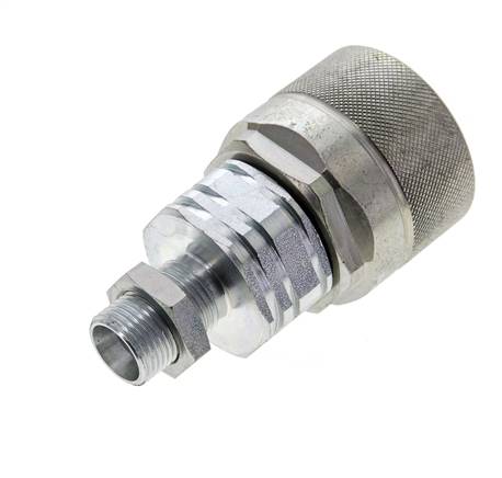 Stahl DN 20 Hydraulikkupplung Stopfen 12 mm L Druckring Schottwand ISO 14541/8434-1 D M42 x 2