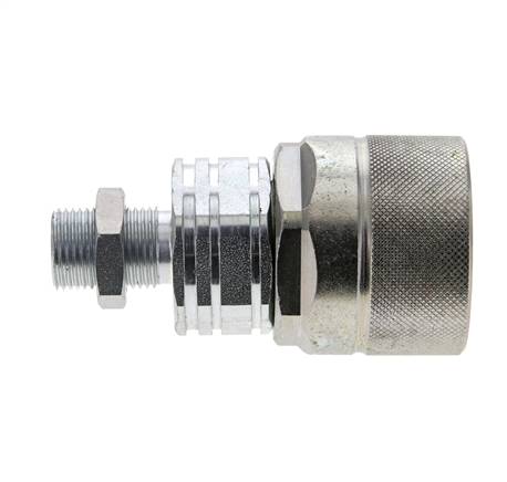 Stahl DN 20 Hydraulikkupplung Stopfen 12 mm L Druckring Schottwand ISO 14541/8434-1 D M42 x 2