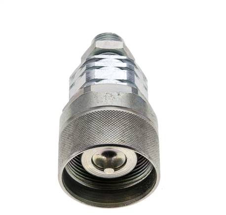 Stahl DN 20 Hydraulikkupplung Stopfen 12 mm L Druckring Schottwand ISO 14541/8434-1 D M42 x 2