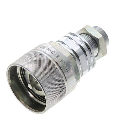 Stahl DN 20 Hydraulikkupplung Stopfen 15 mm L Druckring Schottwand ISO 14541/8434-1 D M42 x 2