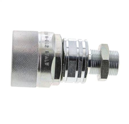 Stahl DN 20 Hydraulikkupplung Stopfen 15 mm L Druckring Schottwand ISO 14541/8434-1 D M42 x 2