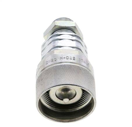 Stahl DN 20 Hydraulikkupplung Stopfen 15 mm L Druckring Schottwand ISO 14541/8434-1 D M42 x 2
