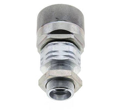 Stahl DN 20 Hydraulikkupplung Stopfen 18 mm L Druckring Schottwand ISO 14541/8434-1 D M42 x 2