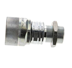 Stahl DN 20 Hydraulikkupplung Stopfen 22 mm L Druckring Schottwand ISO 14541/8434-1 D M42 x 2