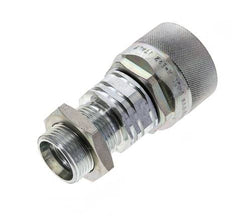Stahl DN 20 Hydraulikkupplung Stopfen 22 mm L Druckring Schottwand ISO 14541/8434-1 D M42 x 2