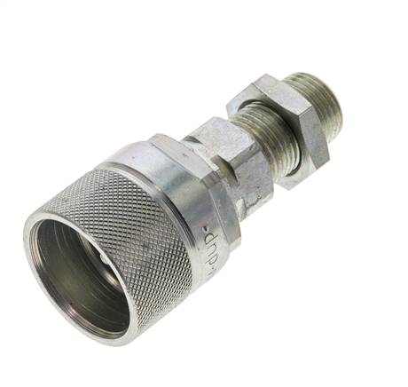 Stahl DN 10 Hydraulikkupplung Stopfen 10 mm S Druckring Schottwand ISO 14541/8434-1 D M28 x 2