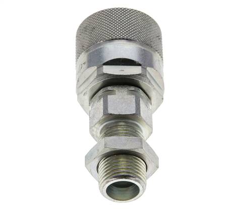 Stahl DN 10 Hydraulikkupplung Stopfen 10 mm S Druckring Schottwand ISO 14541/8434-1 D M28 x 2